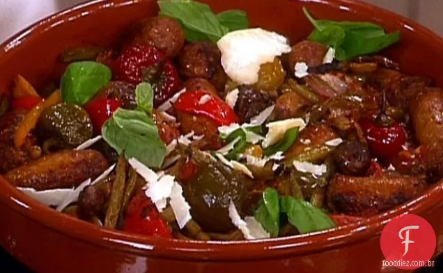 Caçarola de salsicha e pimentão do tio Al