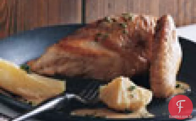 Frango assado com molho Dijon