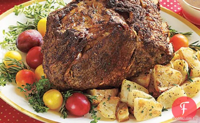 Costela assada com molho de Vinho Tinto