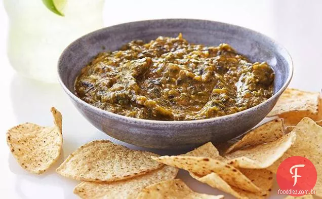 Charred Tomatillo Margarita Salsa