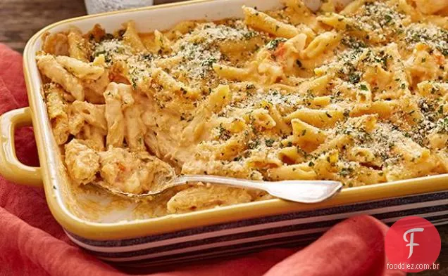 Macarrão com lagosta e queijo
