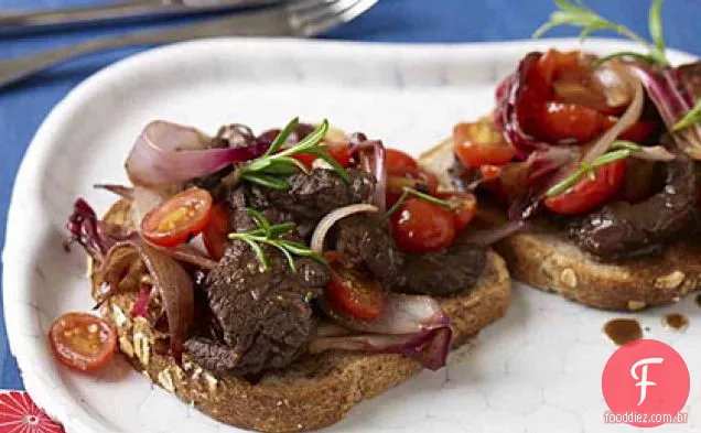 Bife Balsâmico-Marinado Com Radicchio Carbonizado