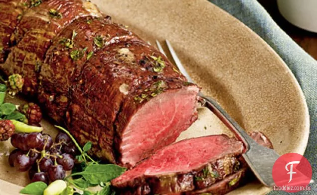 Filé Mignon Herbed com Jus de duas cebolas