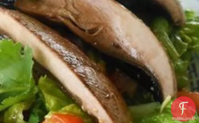 Salada de abacate com frango envidraçado de laranja-Wasabi