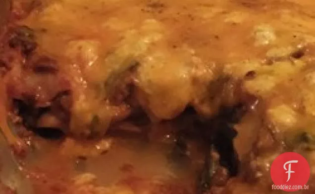Lasanha de espinafre e carne