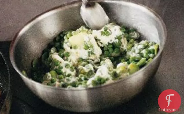 Ervilhas E Favas Com Crème Fraîche & Açafrão