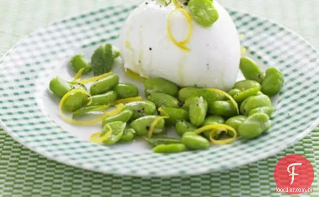 Favas Com Mussarela, Limão E Hortelã