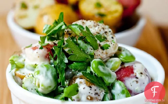 Salada De Batata Com Feijão Fava