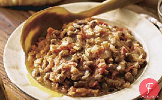 Feijão fava temperado com tomate e cebola (imdamis Sujo)
