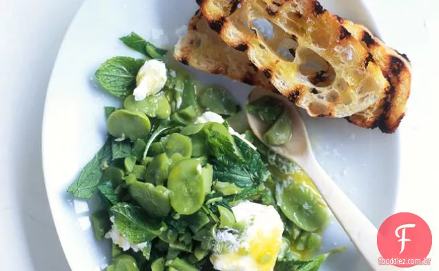 Feta Esmagada, Feta E Molho De Hortelã