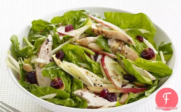 Salada de espinafre, Pêra e frango
