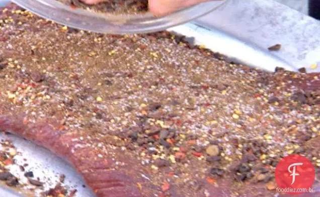 Nibs de cacau esfregar em Tri ponta ou saia bife