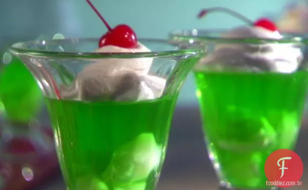 Gelatina de limão e Lichia Loopy parfait