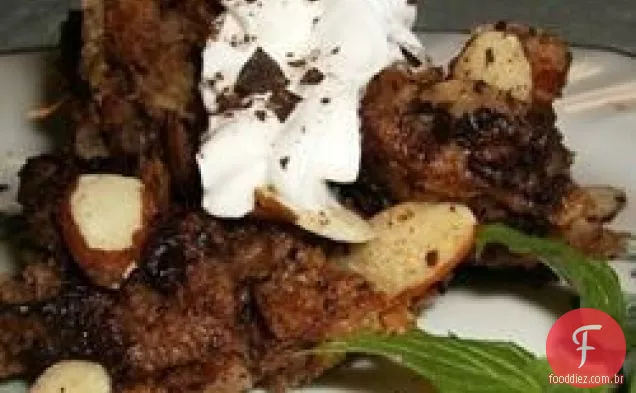 Pudim De Pão Com Creme De Chocolate