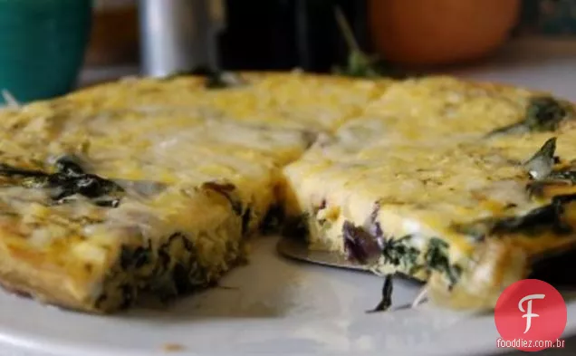 Cebolinha E Verduras Frittata
