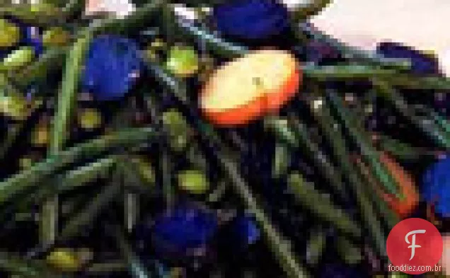 Haricot Vert, Edamame e salada de batata roxa