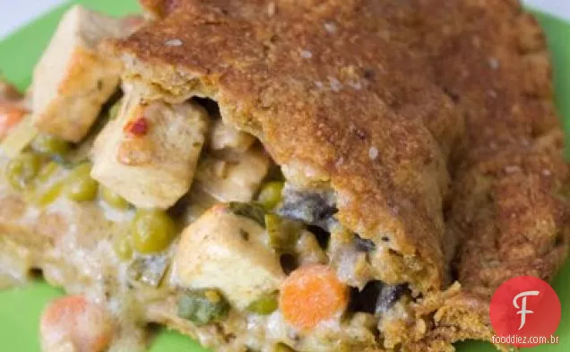 Minha torta de tofu com vegetais Homestyle. Vegetariano