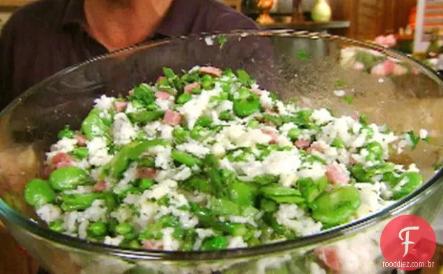 Salada de arroz vegetal primavera (Insalata di Riso)