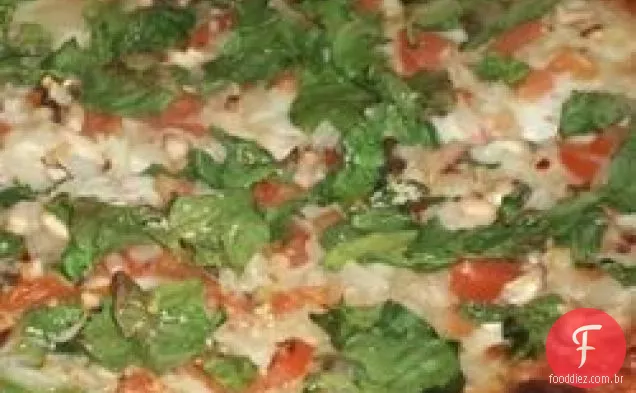 Pizza Vermelha, branca e verde