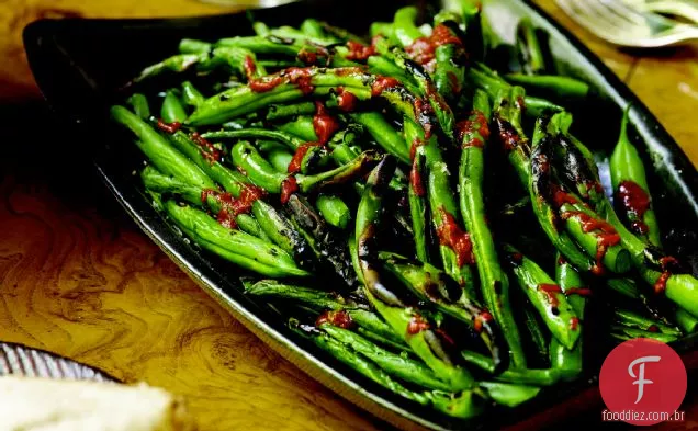 Feijão Verde Grelhado Com Receita Harissa