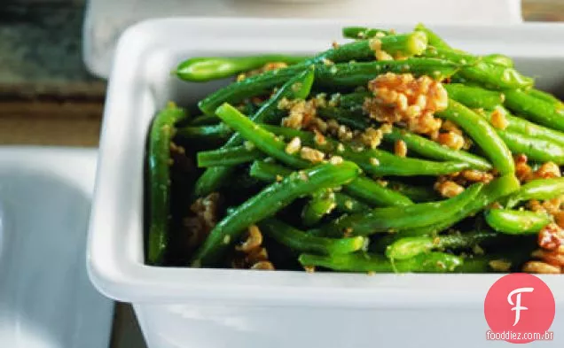 Feijão verde com Pesto de noz