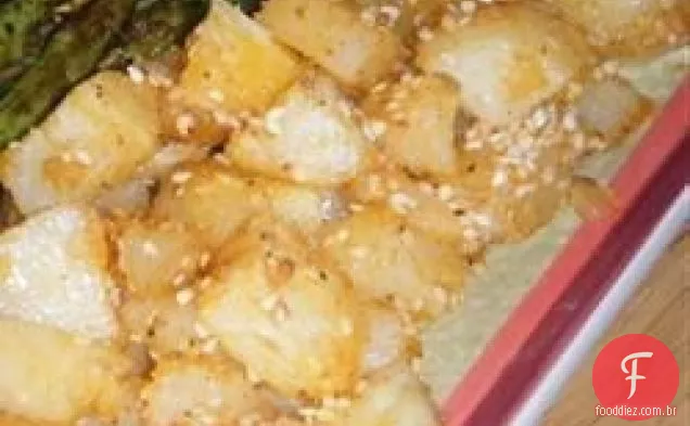 Batatas De Gergelim Fritas No Forno