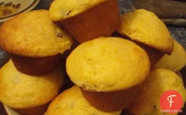 Muffins De Passas De Iogurte De Abóbora