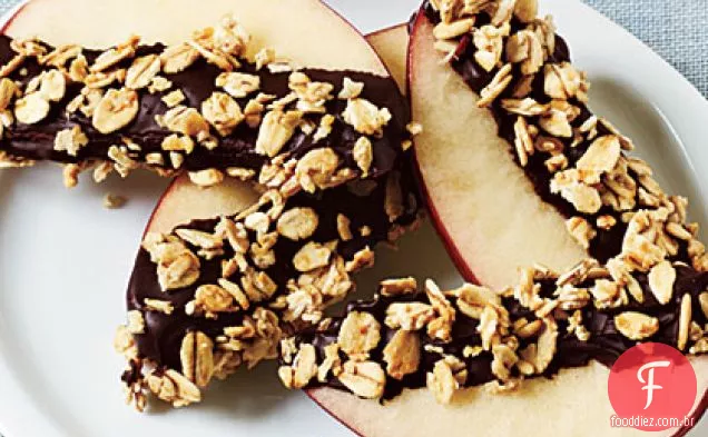 Chocolate-Fatias De Maçã Granola