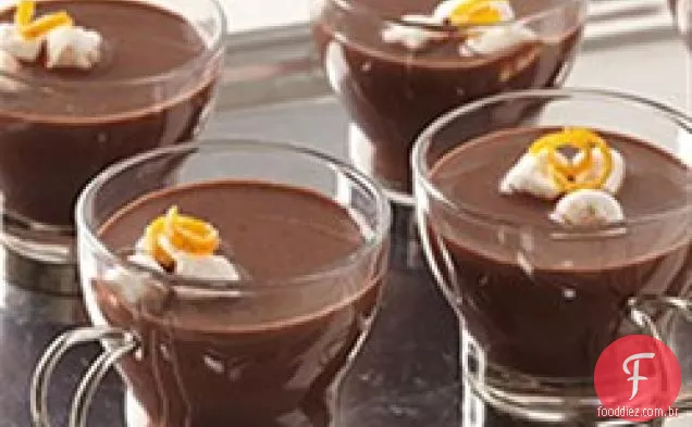 Cacau Quente De Chocolate Duplo Beijado Com Laranja