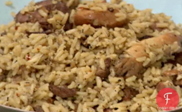 Cajun frango e Salsicha Jambalaya