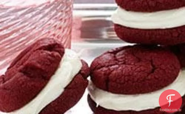 Biscoitos Sanduíche De Veludo Vermelho