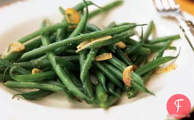 Haricots Verts com alho dourado