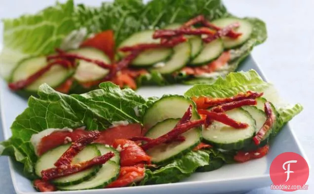 Smokey Salmon Alface Wraps