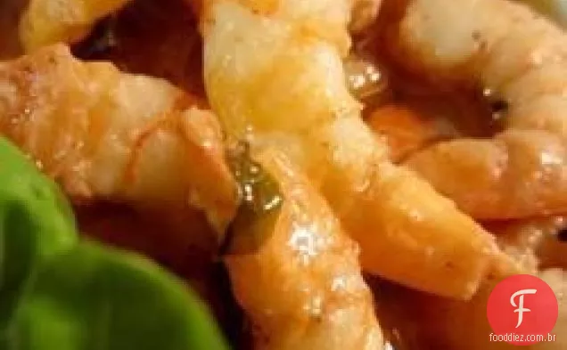 Camarão Herbed Scampi em uma bolsa