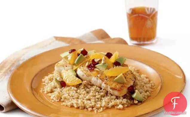 Alabote laranja com Quinoa