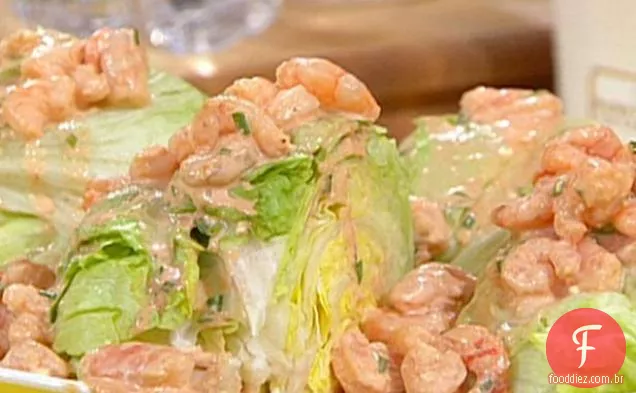 Salada Iceberg com camarão