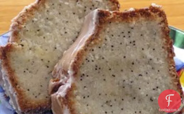 Pão de semente de papoula com esmalte