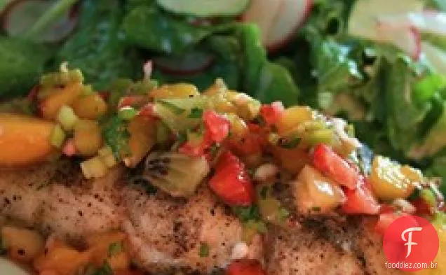 Picante Morango Kiwi Pêssego Salsa