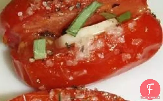 Tomates cereja assados com alho
