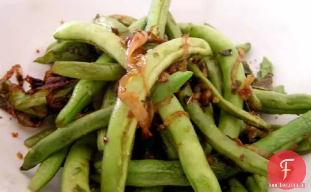 Jantar Hoje À Noite: Feijão Verde Com Hortelã E Cebola Roxa