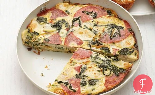 Acelga Suíça-Salame Frittata