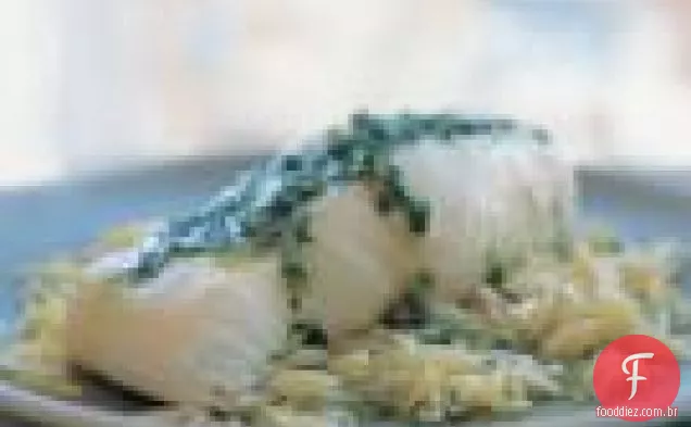 Alabote Assado Com Salsa Verde