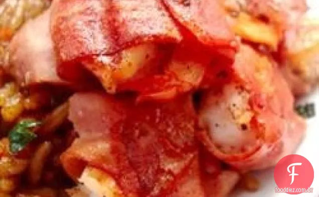 Camarão Embrulhado Com Bacon