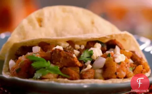 Horizontal tacos al Pastor