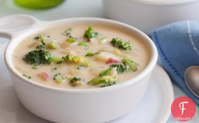 Sopa De Cheddar De Brócolis Saudável