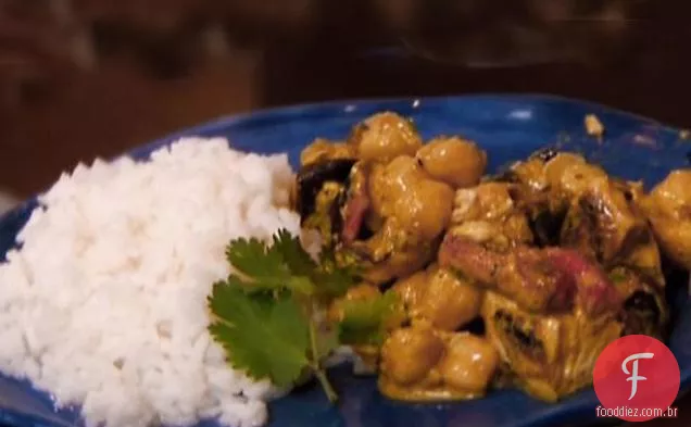 Curry de frango com Grão De Bico