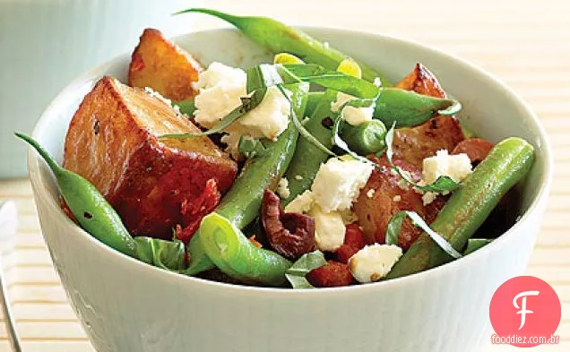 Salada de batata assada e feijão verde