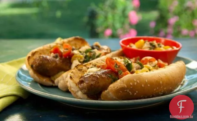 Spiedini Hoagies com Caprese gosto