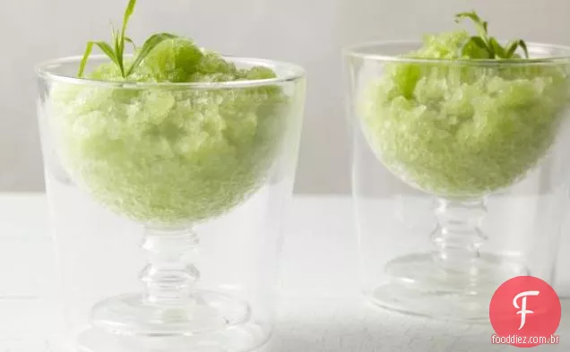 Vinho, melada e estragão Granita