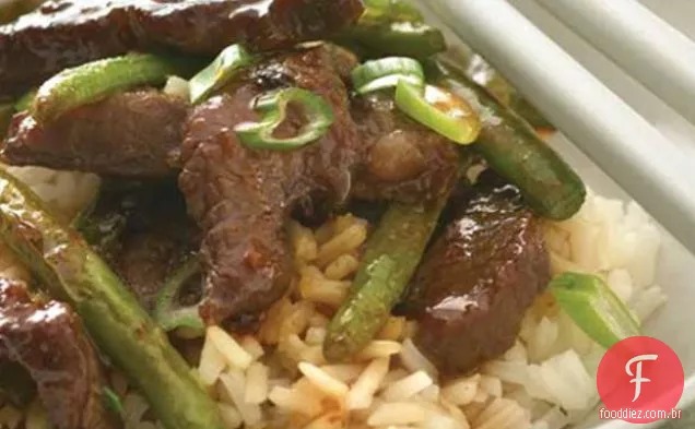 Carne E Feijão Verde Frite